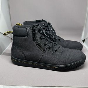 Dr. Martens Maegley 5 Eye Boot Women's Charcoal Gray Woven Textile Canvas Size 8